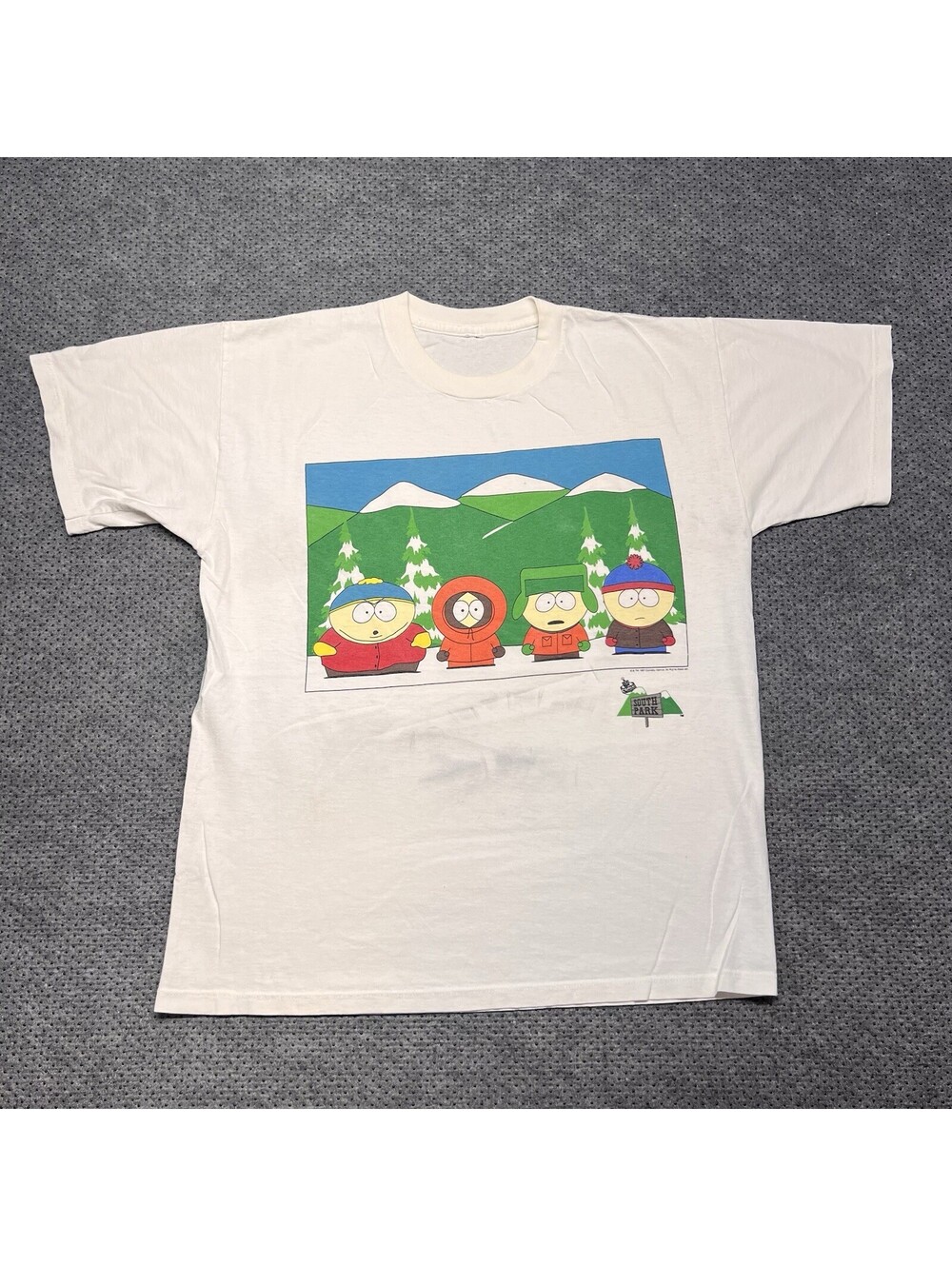 Vintage 1997 South Park Tee Men’s Large Comedy Central Shirt 90s USA Rare White